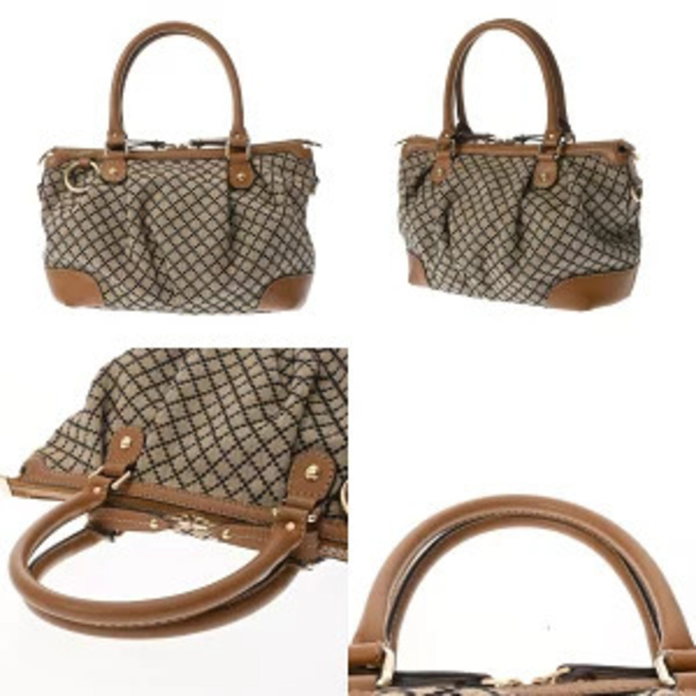 Gucci Diamante handbag beige brown canvas leather bag - Picture 1 of 9